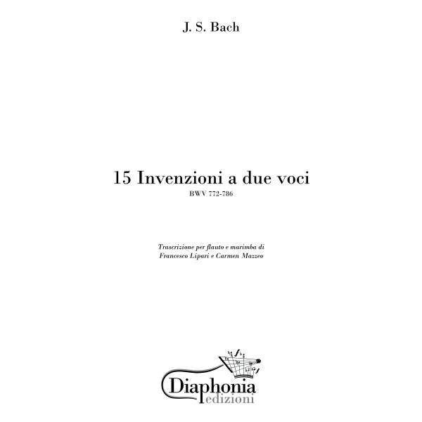 15 INVENZIONI A DUE VOCI (BWV 772-786) for flute and marimba [PDF]